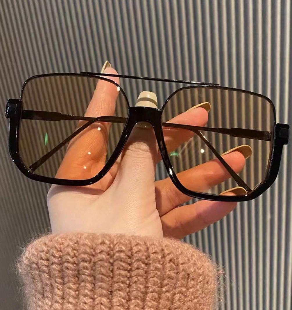 Lunettes de Soleil Demi-Cadre Tendance