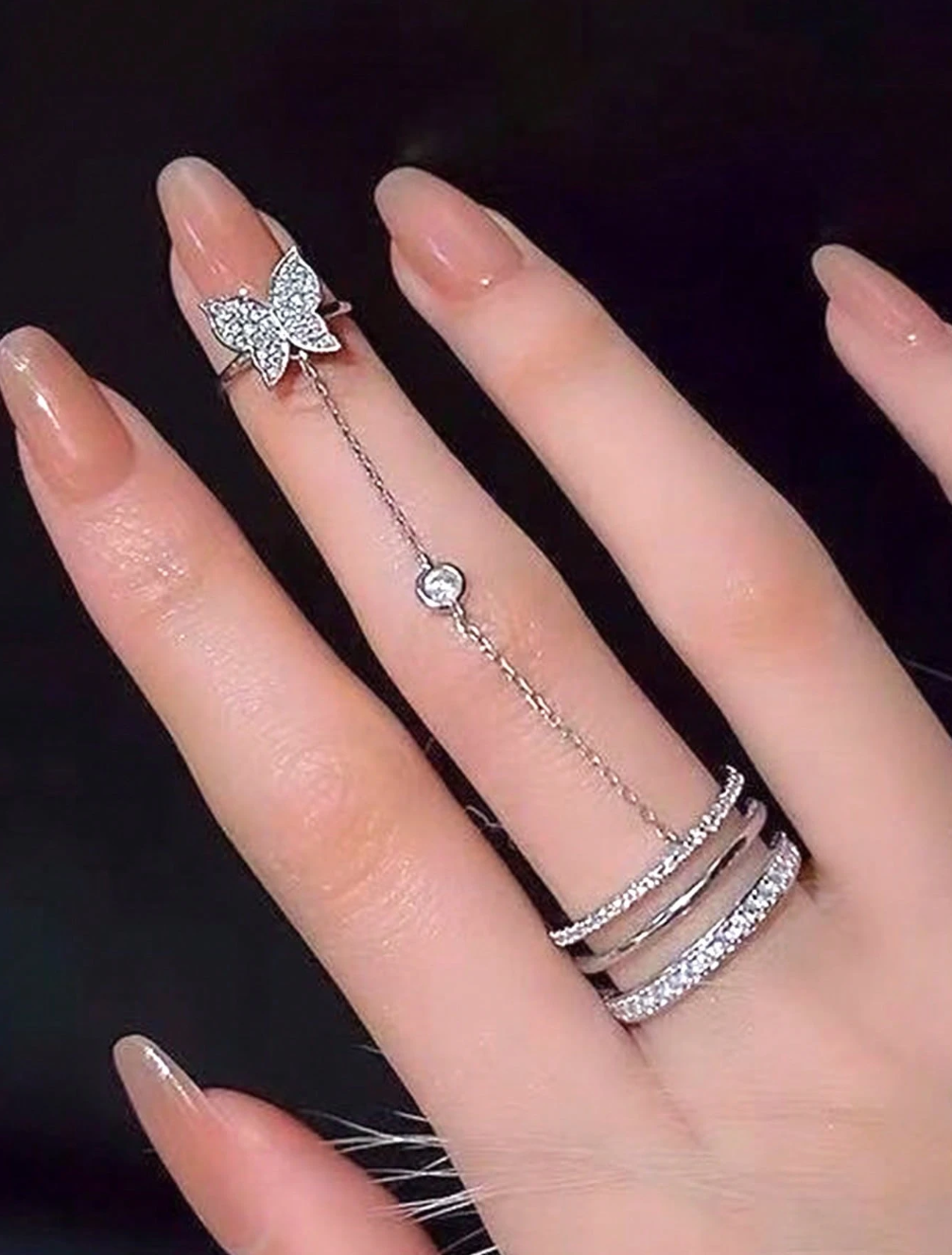 Bague Mitaine Papillon Glamour