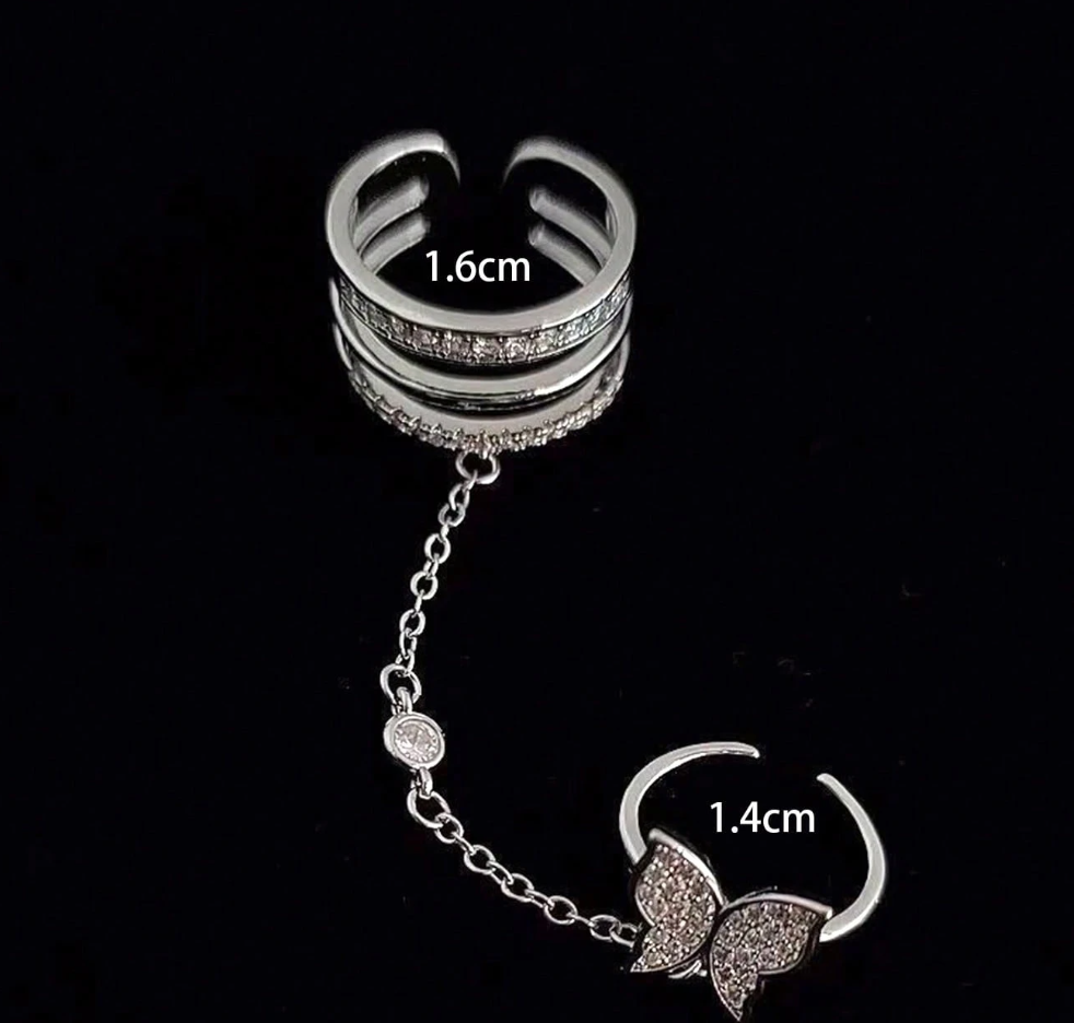 Bague Mitaine Papillon Glamour