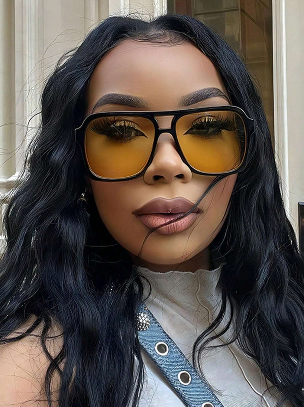 Lunettes Femme Élégantes Jaune Dégradé – Accessoire Tendance