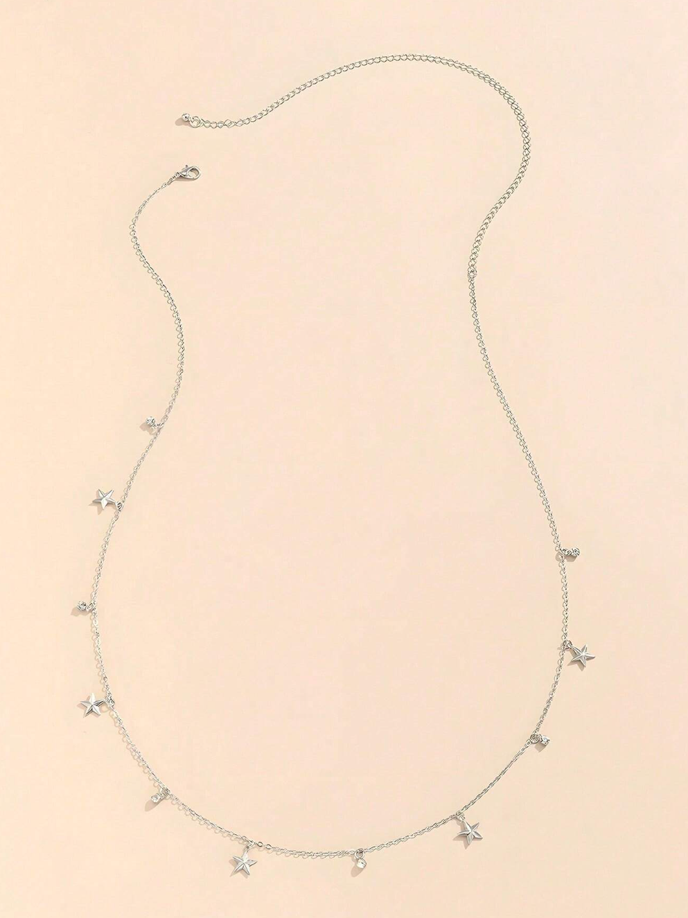 Chaîne de Taille Sexy Monocouche – Pendentif Étoile et Pompon, Look Tendance Été & Soirée