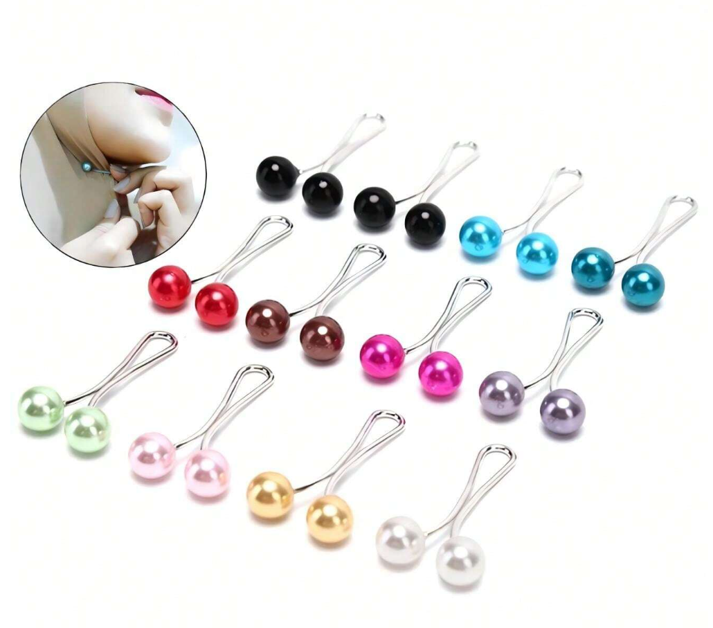 Lot de 12 Pinces Décoratives en Perles – Élégance Abordable pour Tenues du Quotidien