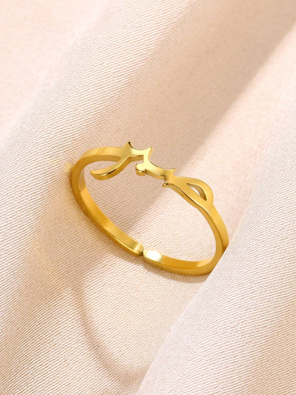 Bague En Acier Inoxydable Gold