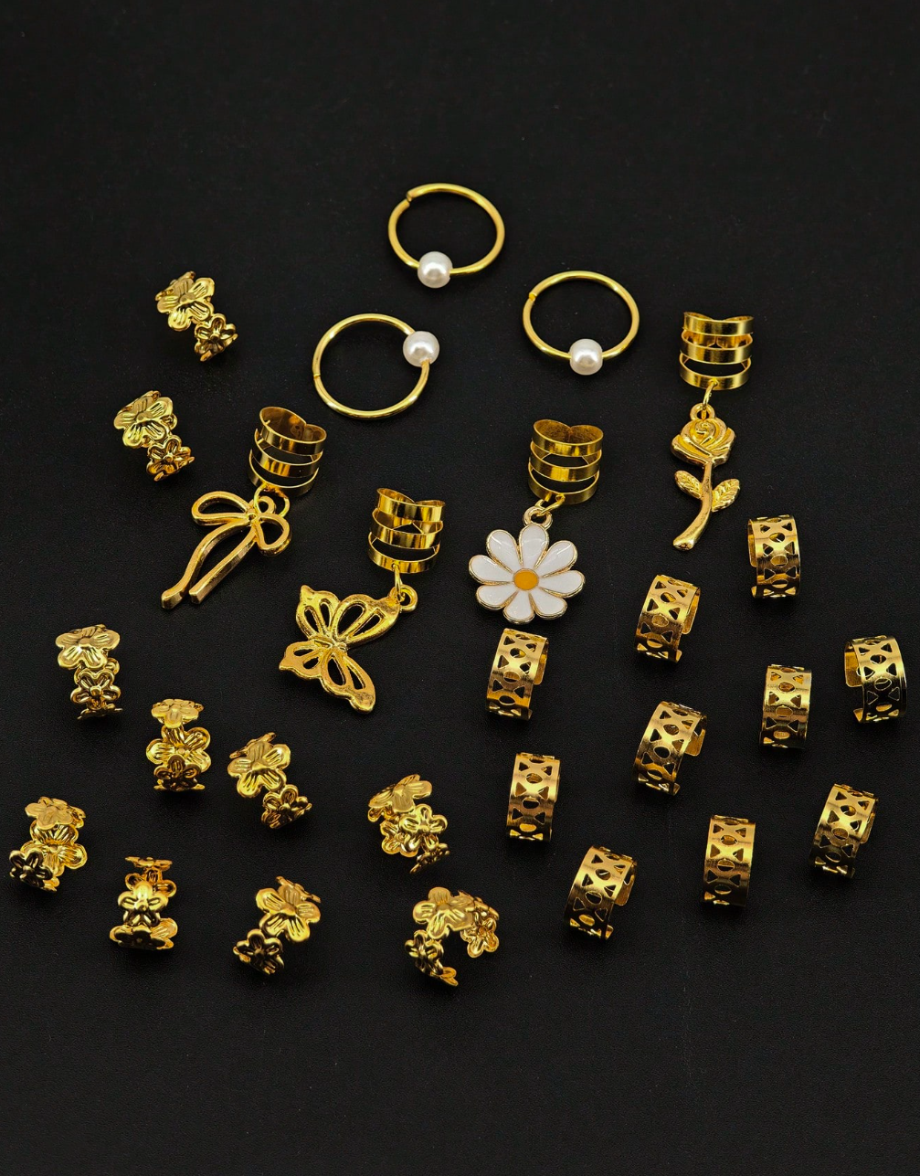 lot de 27 pièces de bijoux pour cheveux