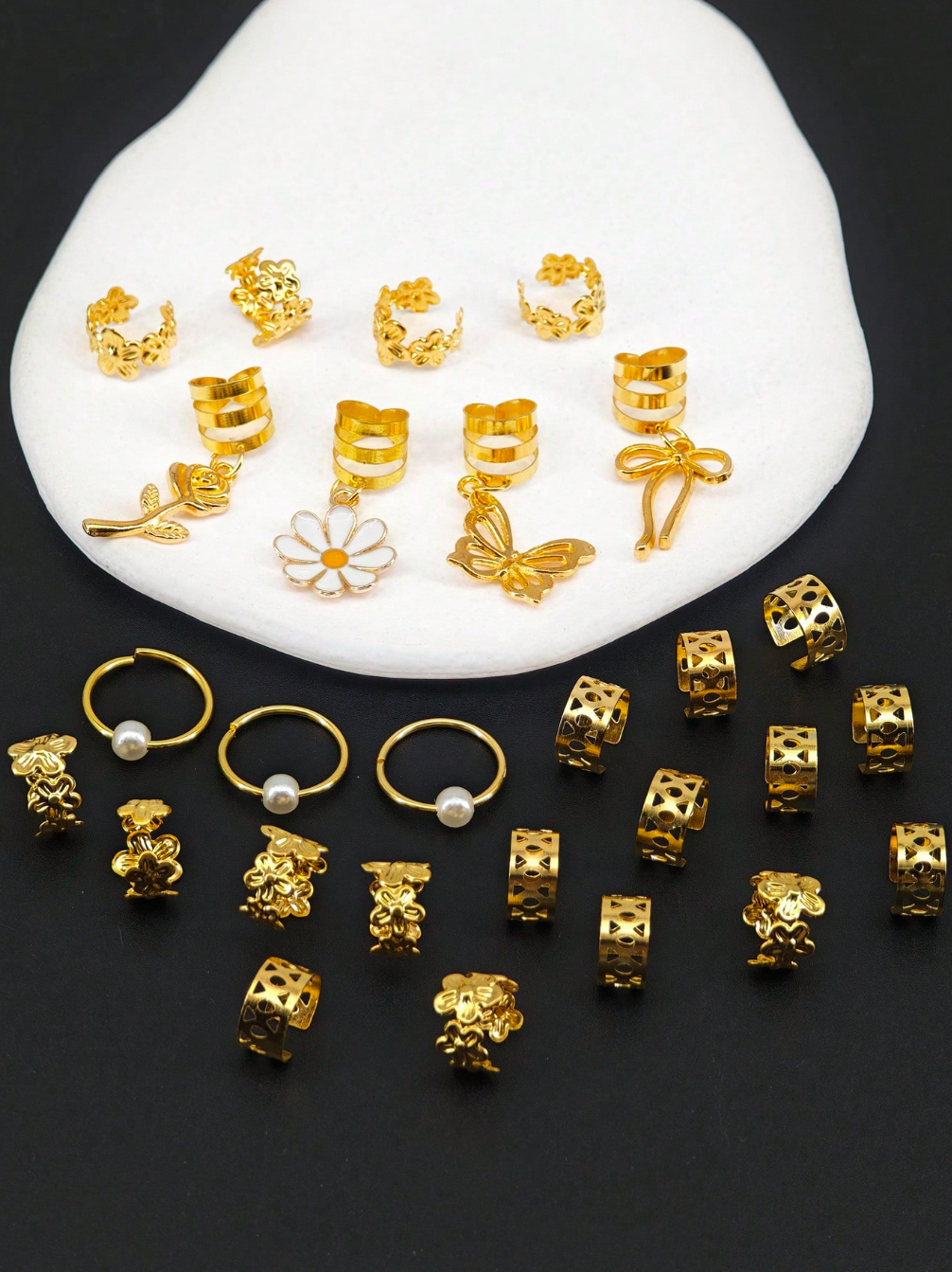 lot de 27 pièces de bijoux pour cheveux