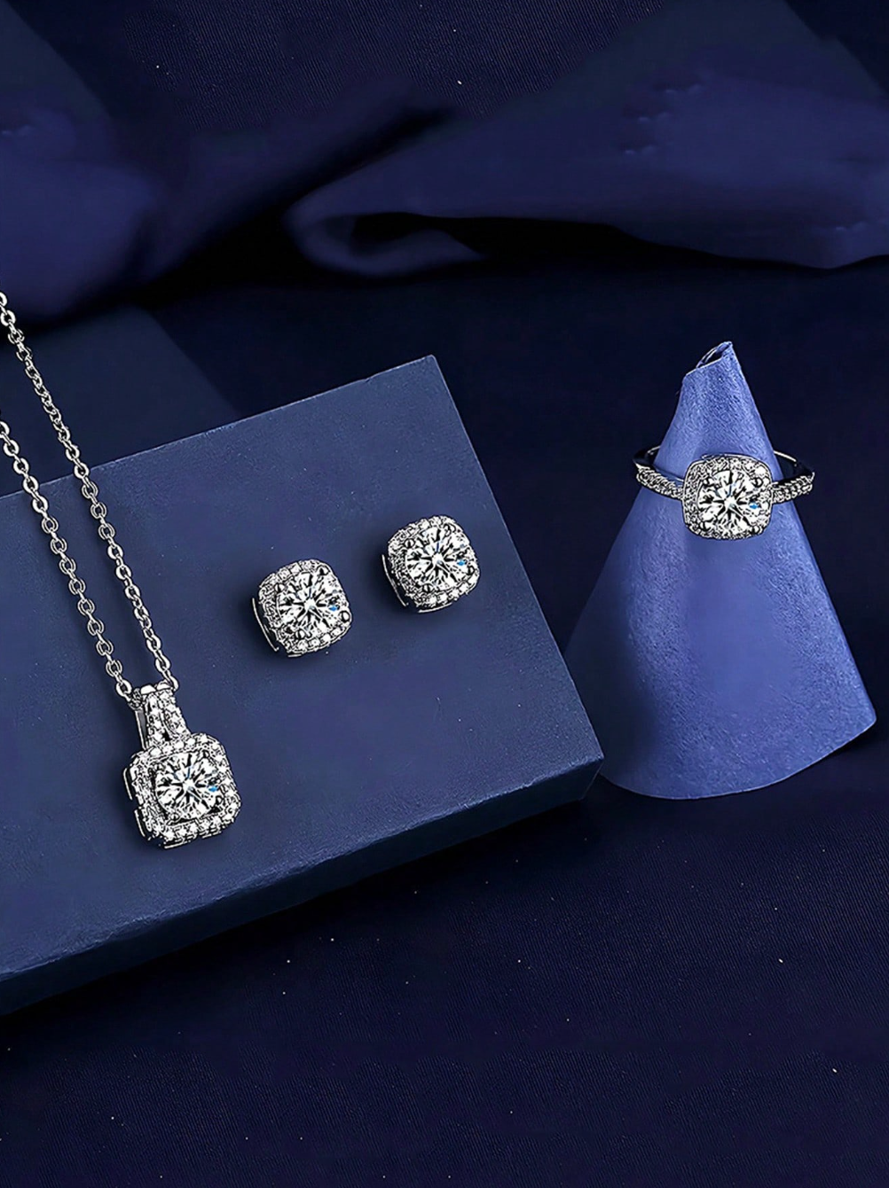 Boucles d’oreilles & Pendentif Collier & Bague Élégant Style de luxe Délicat Cadeau Femelle