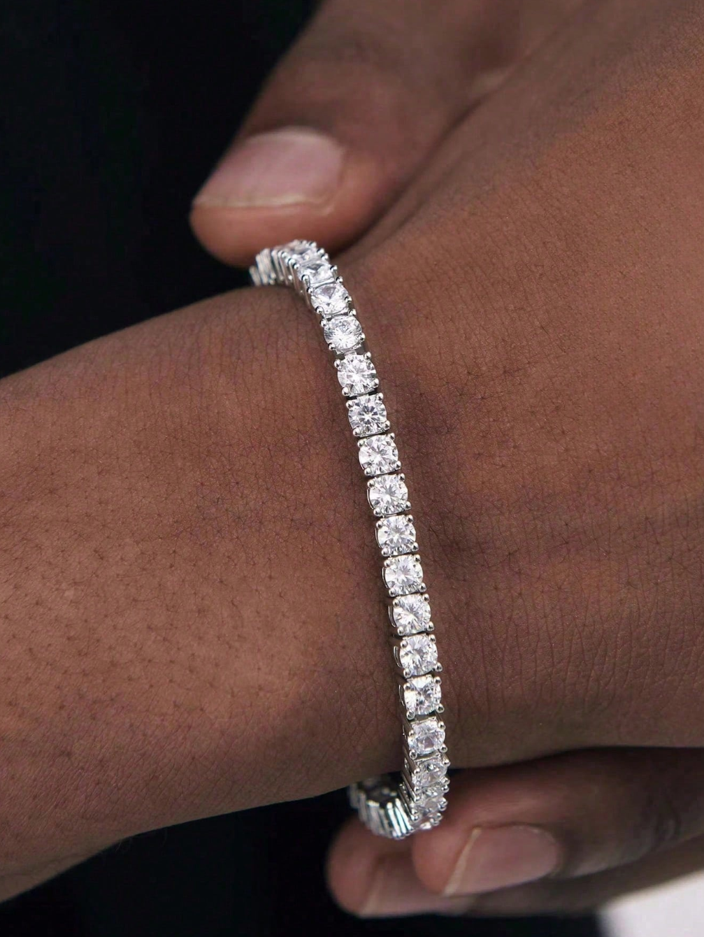 Bracelet unisexe en zircone, adapté à un usage quotidien