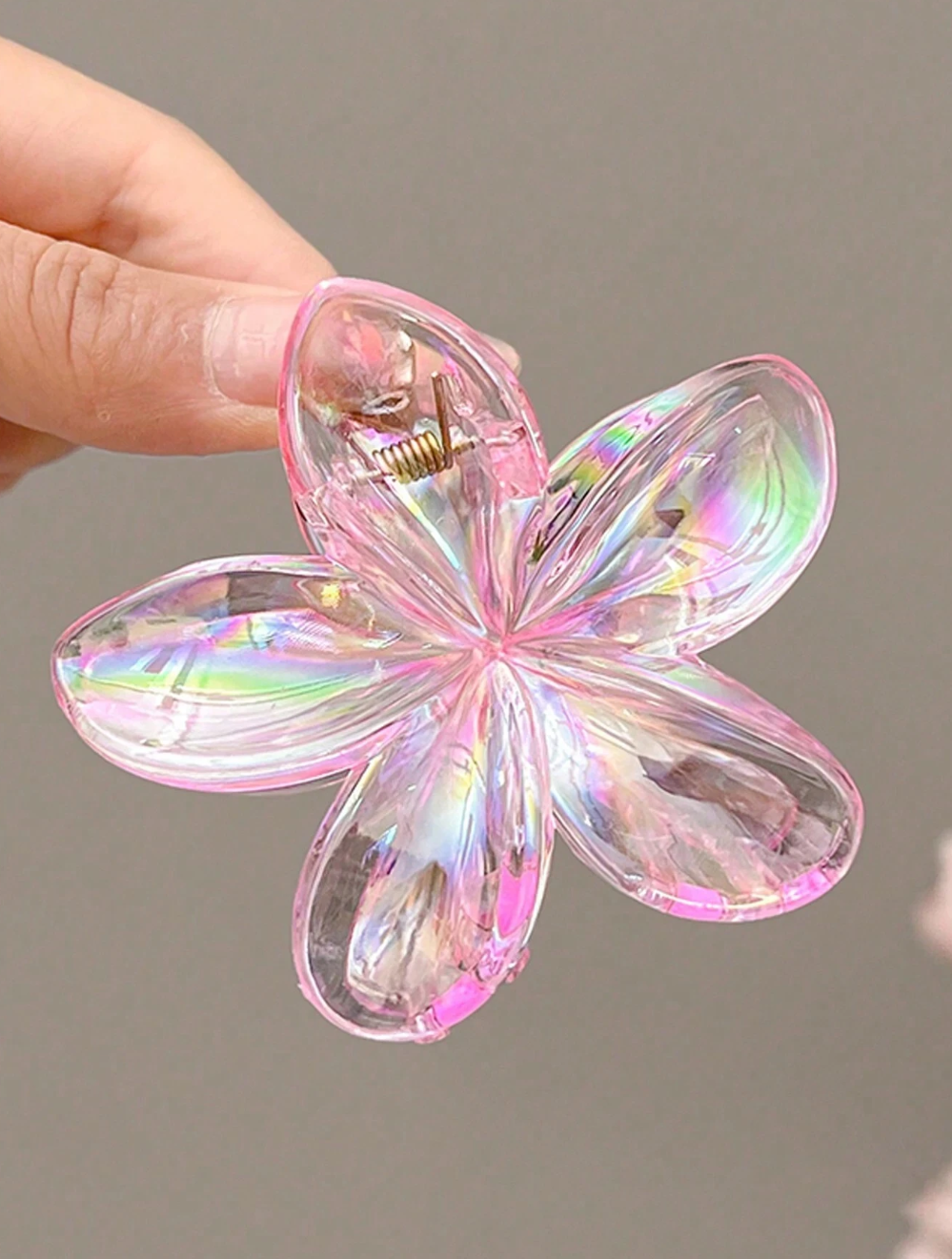 Pinces à cheveux, 8cm / 3.15 "grande taille, rose