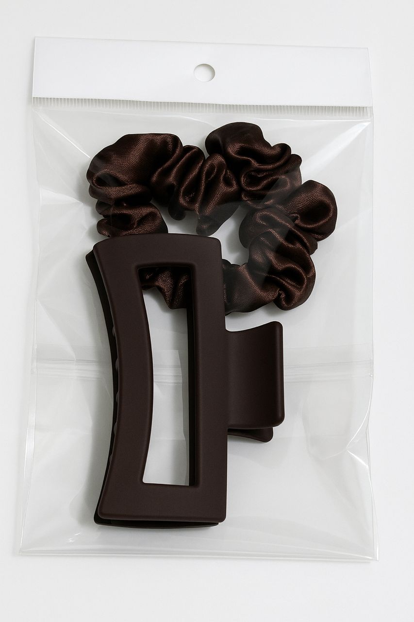 Set attache cheveux avec pince et chouchou