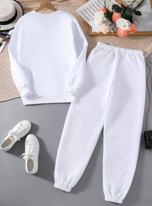INAWLY Tenue Décontractée Chaude – Ensemble Sweat et Pantalon avec Doublure Thermique