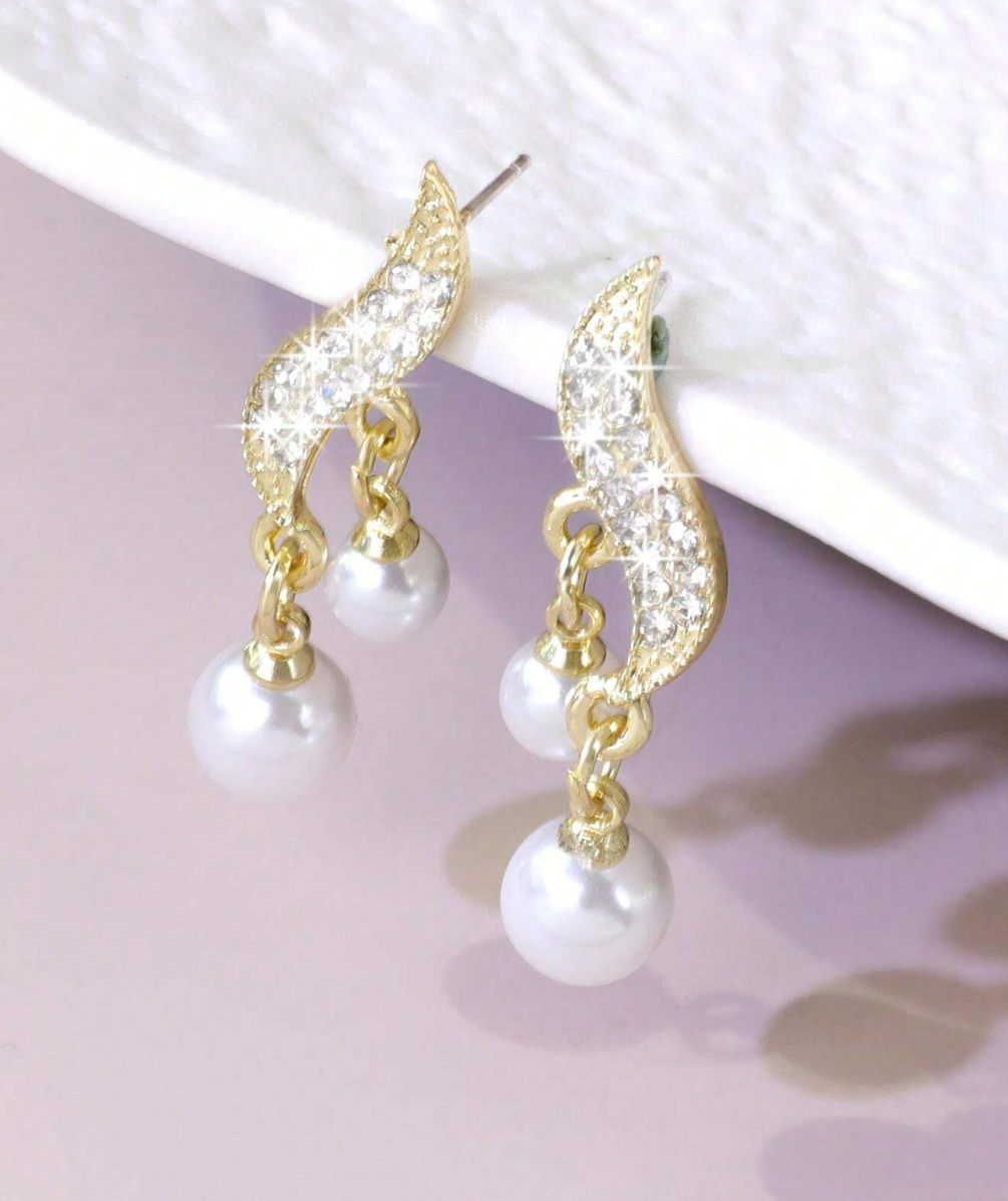 Boucles d’Oreilles Classiques à Perles