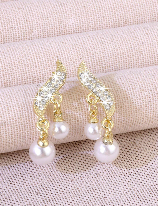Boucles d’Oreilles Classiques à Perles