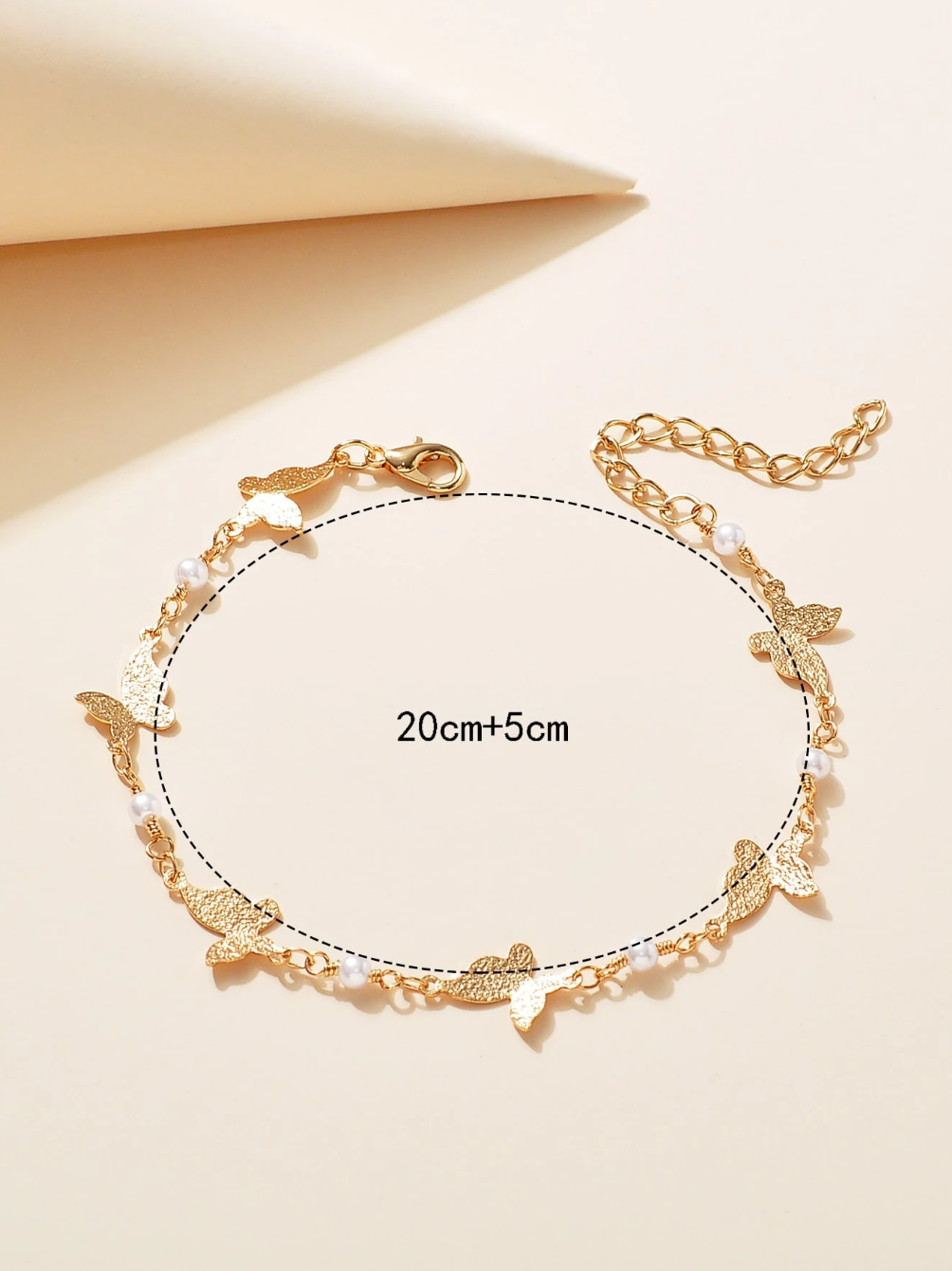 Bracelet de cheville à décor papillon