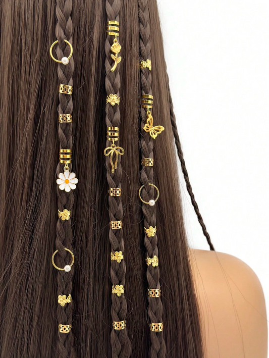 lot de 27 pièces de bijoux pour cheveux