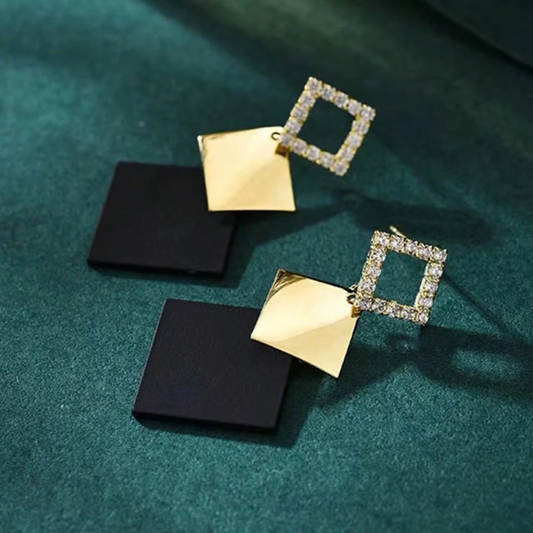 Boucles d’oreilles haut de gamme en forme de diamant