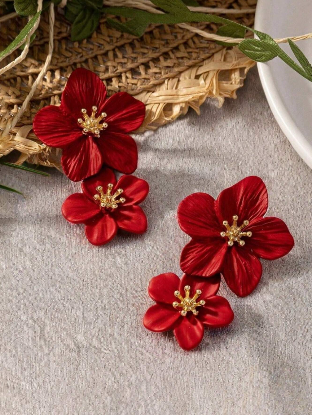 boucles d’oreilles florales