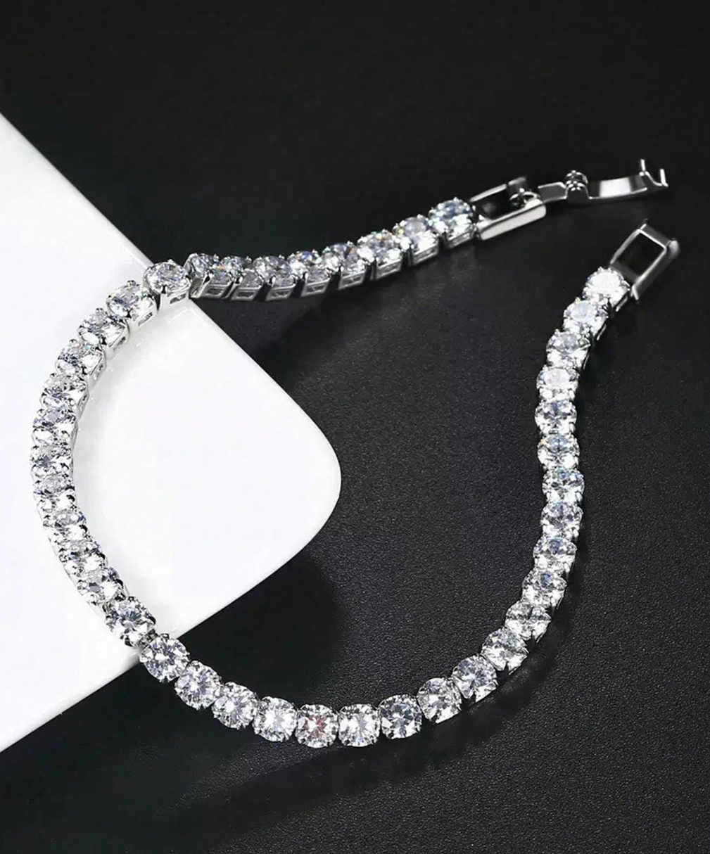 Bracelet unisexe en zircone, adapté à un usage quotidien