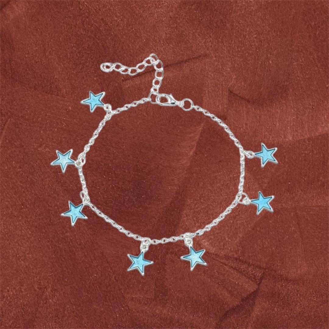 Bracelet cheville avec étoiles