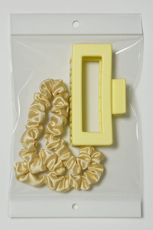 Set attache cheveux avec pince et chouchou