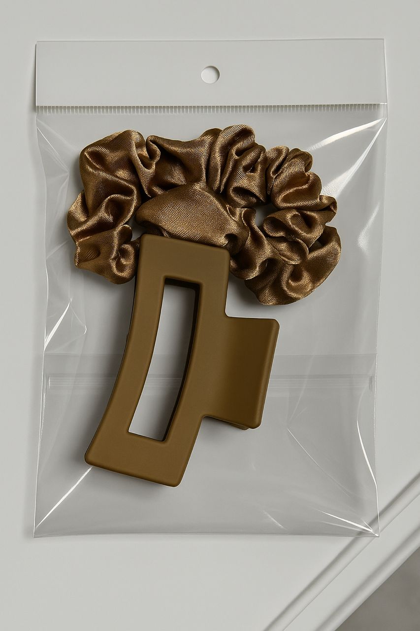 Set attache cheveux avec pince et chouchou